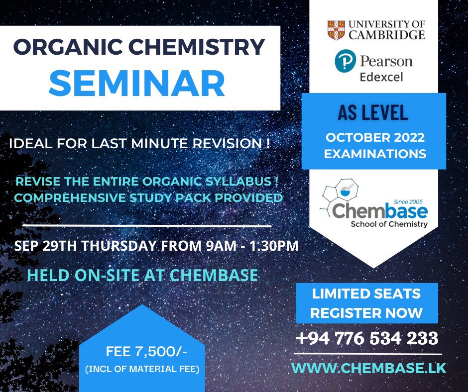 chembase2005's tweet photo. ORGANIC SEMINAR REGISTRATION : https://t.co/3Yjsdr1KTR https://t.co/zGtFnOkQia