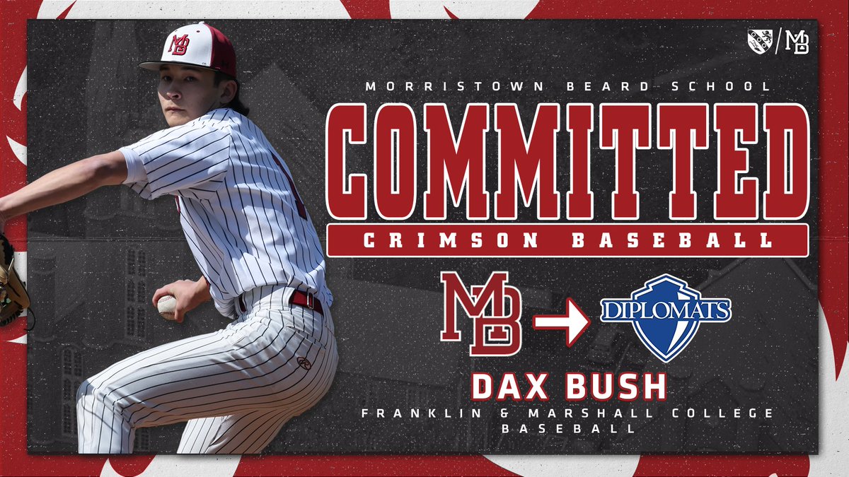 AthleticsMBS's tweet photo. Congratulations to Crimson Baseball student-athlete, Dax Bush ‘23, who verbally committed to play baseball at Franklin &amp; Marshall College ‼️ @morristownbeard #gomobeard https://t.co/TiIGjQuxXD