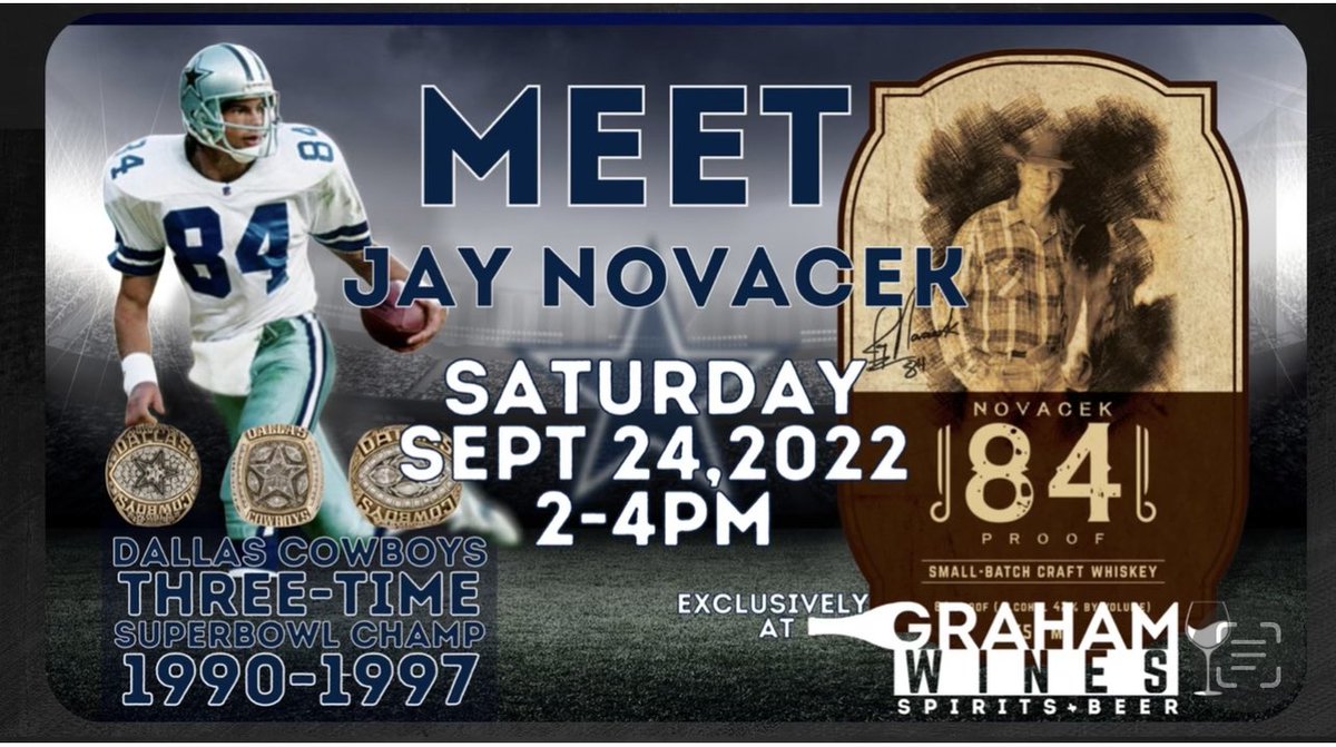 Excited to be at Grahm Wines today signing bottles of #Novacek84Proof, we are doing something new today so come out and try the surprise!! 

508 Oak St, Graham 76450

#smallbatch #whiskey
#cowboysnation