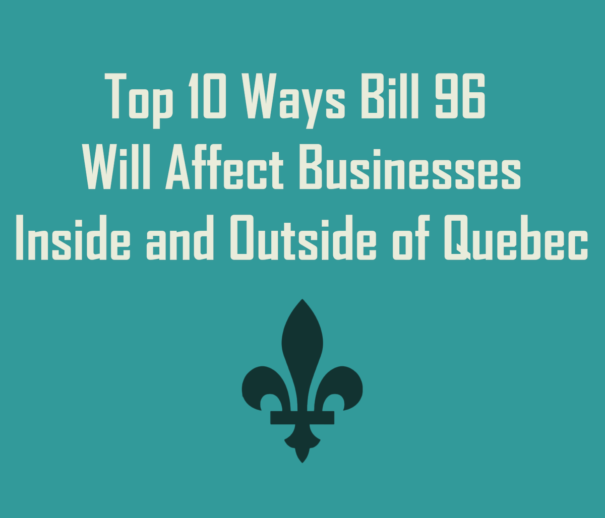 wbcdesigns's tweet photo. Since #Bill96 came into effect it has already started to greatly impact #businesses both inside #Quebec and those that do business with Quebec. Here are the top 10 ways Bill 96 will affect businesses inside and outside the province. https://t.co/Btjn02tSNG #polqc2022 #ecommerce https://t.co/nj6bvJyjgR