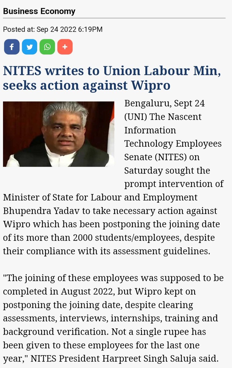 _harpreetsaluja's tweet photo. It was very easy for @RishadPremji to proclaim 300 employees unethical and remove them from @Wipro at will pointing #Moonlighting. But will he show same guts to accept unethical practices of Wipro &amp; expedite joining of more than 2000 campus hires. https://t.co/GJq2N2TKaF