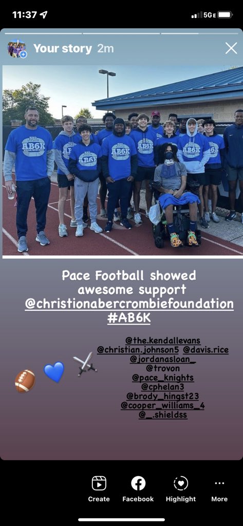 @Pace_FB Thanks for being there to show support for @AB6Foundation