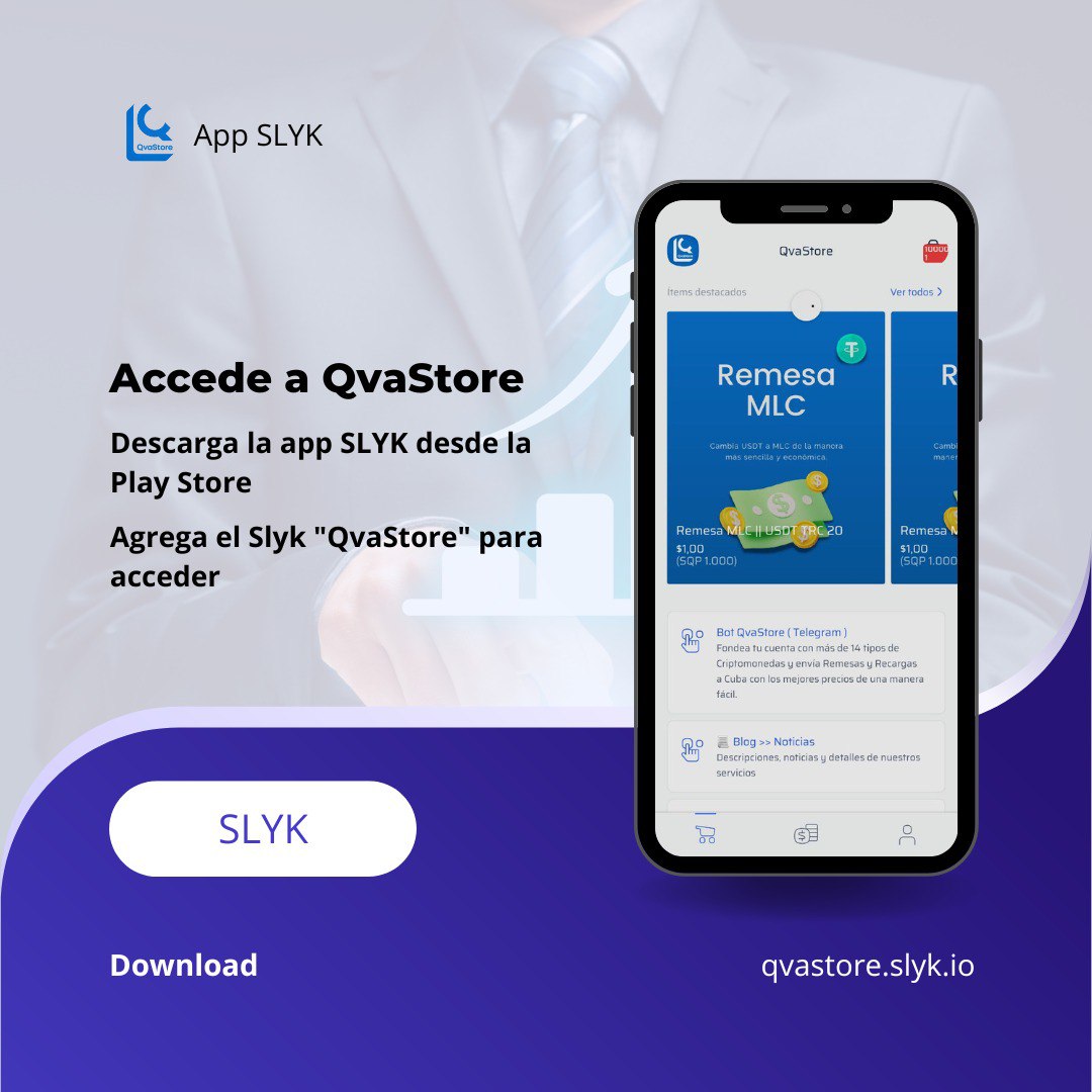QvaStores's tweet photo. 🤯 Y por si ya olvidaste cómo acceder a QvaStore con la App, aquí te va 👇🏻

⬇️ Descarga la app SLYK desde la Play Store, también está disponible para iOS 
➕ Agrega el slyk "QvaStore" y sigue los pasos de registro.

🏋🏻‍♀️ Accede ya y forma parte de nuestra Comunidad ⭐ https://t.co/PbsefR9hnt