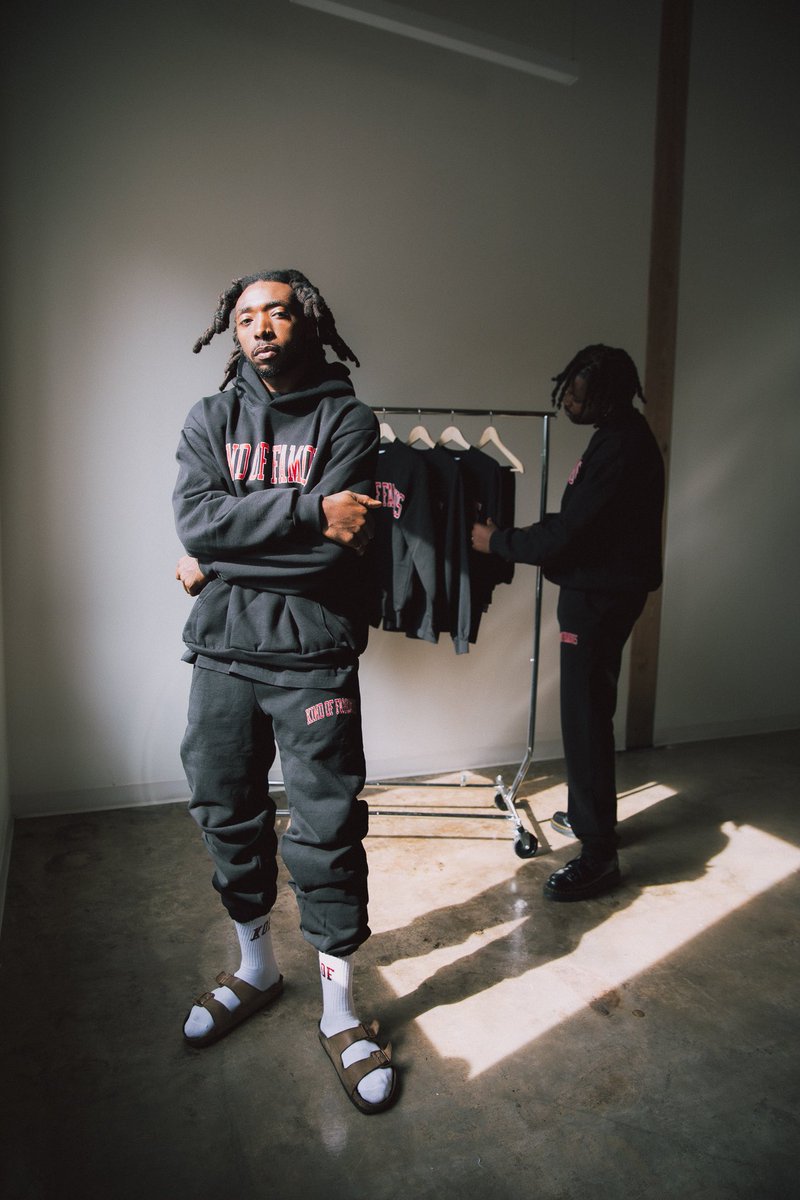 kindoffamous's tweet photo. The Kind of Famous 14oz Heavyweight Fleece in Hooded Sweatshirt and Cuffed-Ankle Sweatpant are available online now at https://t.co/tnRQsIPG5H https://t.co/e4qhTBfWKR
