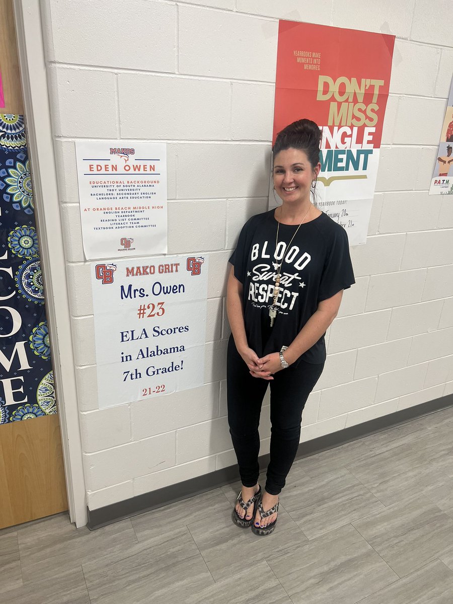 Our Final spotlight this week shines on Mrs. Eden Owen.  Mrs. Owens passion and engaging classroom strategies propelled her 7th grade English students to #23 in the state on the 21-22 ACAP assessment.