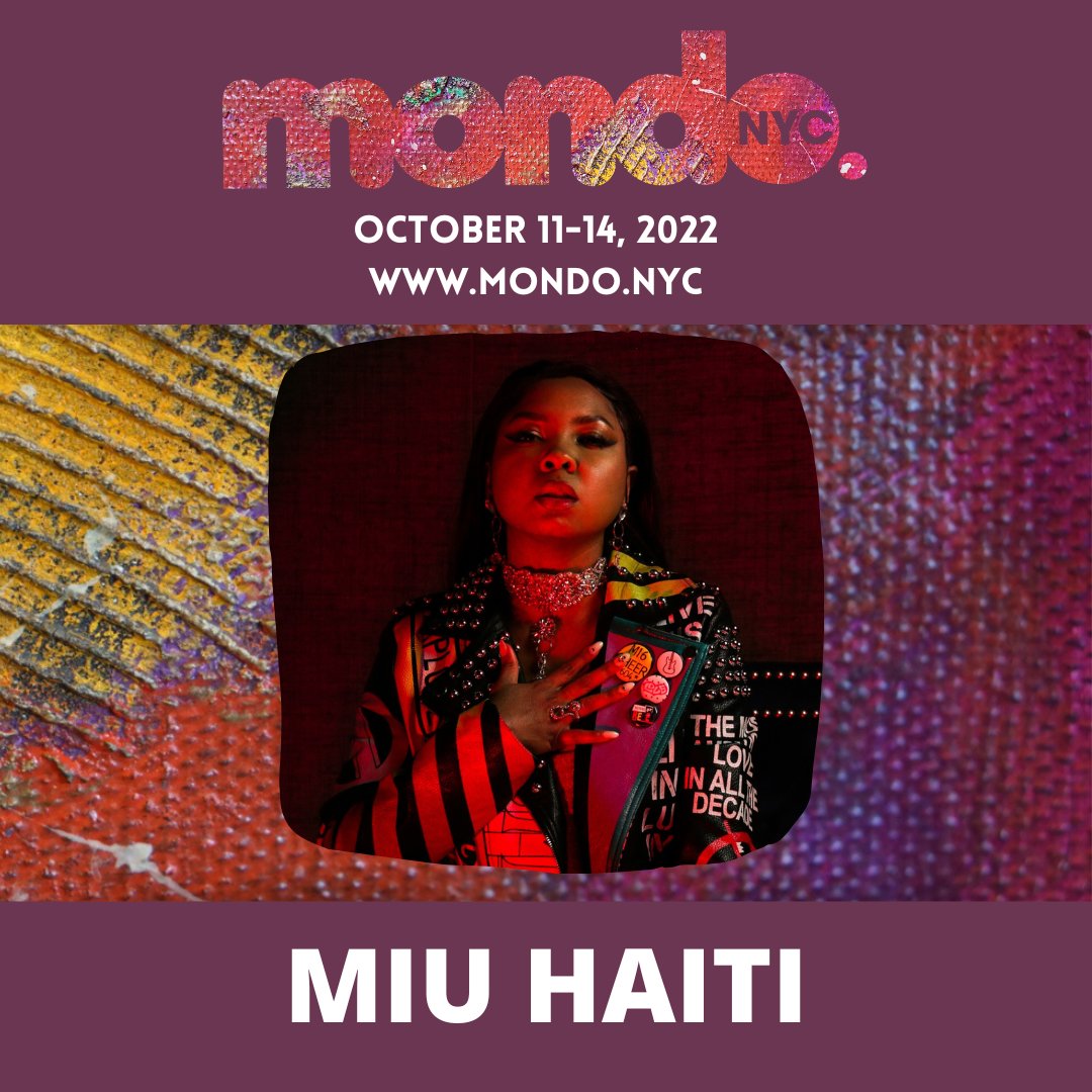 MondoNewYork's tweet photo. #JUSTANNOUNCED #MondoNYC #ShowcasingArtist
Haiti born & Raised, NJ based, Singer-songwriter @MiuHaiti mixes rhythms & urban genres. Singing in 4 languages, she collabs w/ artists from Saint Lucia, Puerto Rico, Tanzania, France+
*LIVE in NYC on THU 10/13 @BarFreda801 https://t.co/F5HsKidOzc