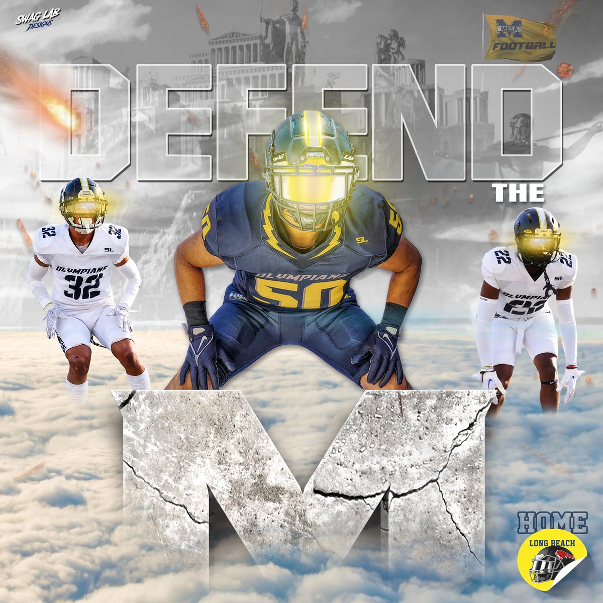 SDmesafootball's tweet photo. GAME DAY! Olympians hosting @VGOH_LBCC on Mt. Olympus. Kick off at 6:00 pm. Game will be streamed ONLY https://t.co/NGF6XwheJr #defendtheM @BallCoachGW @sdmesaathletics @scfafootball @EC_Preps_SD @SDFNLMagazine @Daygofootball @jucomadefb @JuCoFootballACE player 📸 @Nicole2Noel https://t.co/Yz84IIP7Wh