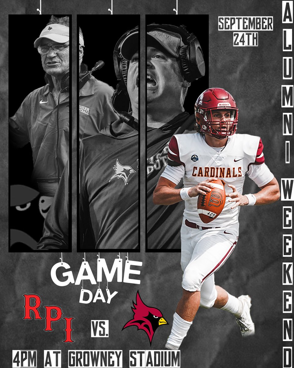 Home sweet home! <a href="/sjffootball/">Fisher Football</a> host RPI as Fisher celebrates Alumni Weekend! 

🆚 RPI
⏰ 4pm
📍 Pittsford, NY | Growney Stadium
📺bit.ly/3QjzYoy
📊bit.ly/3cQqgMF

#GoFisher