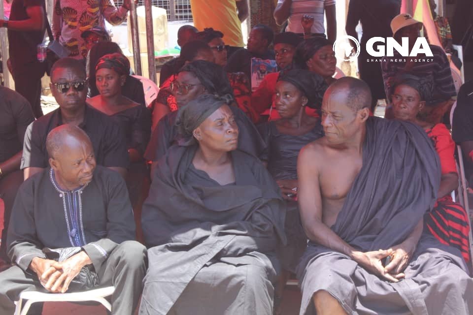 GHANANEWSAGENCY's tweet photo. Some Ghanaian actors and musicians were at the one-week remembrance service of late comedian Francis Yaw Ofori popularly referred to as #BabaSpirit.
The comedian who passed on a few weeks ago will be buried on November 19, 2022.
#GNA https://t.co/GuFNGwdJSg