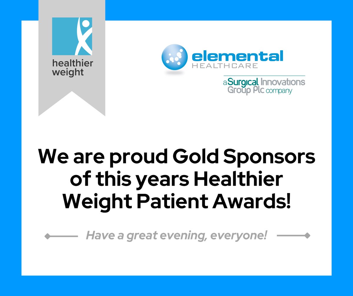 ElementalHCare's tweet photo. We are proud to partner with @HealthierWeight, helping individuals achieve their weight loss aspirations.
We hope everyone has a great evening and good luck if you are nominated for an award!
#HealthierWeightPatientAwards #HealthierWeight #BariatricSurgery https://t.co/i6I2seh6Di
