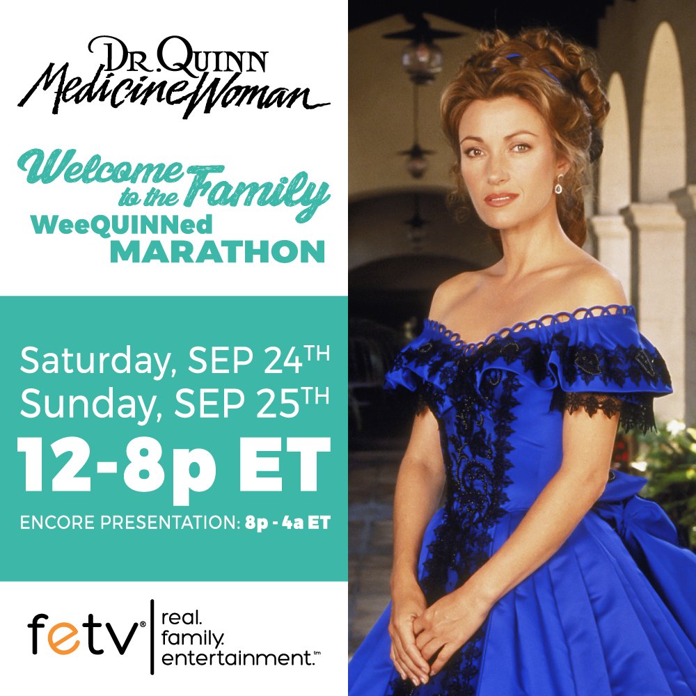 The #DrQuinnMedicineWoman WeeQUINNed marathon starts NOW on FETV! 🚂