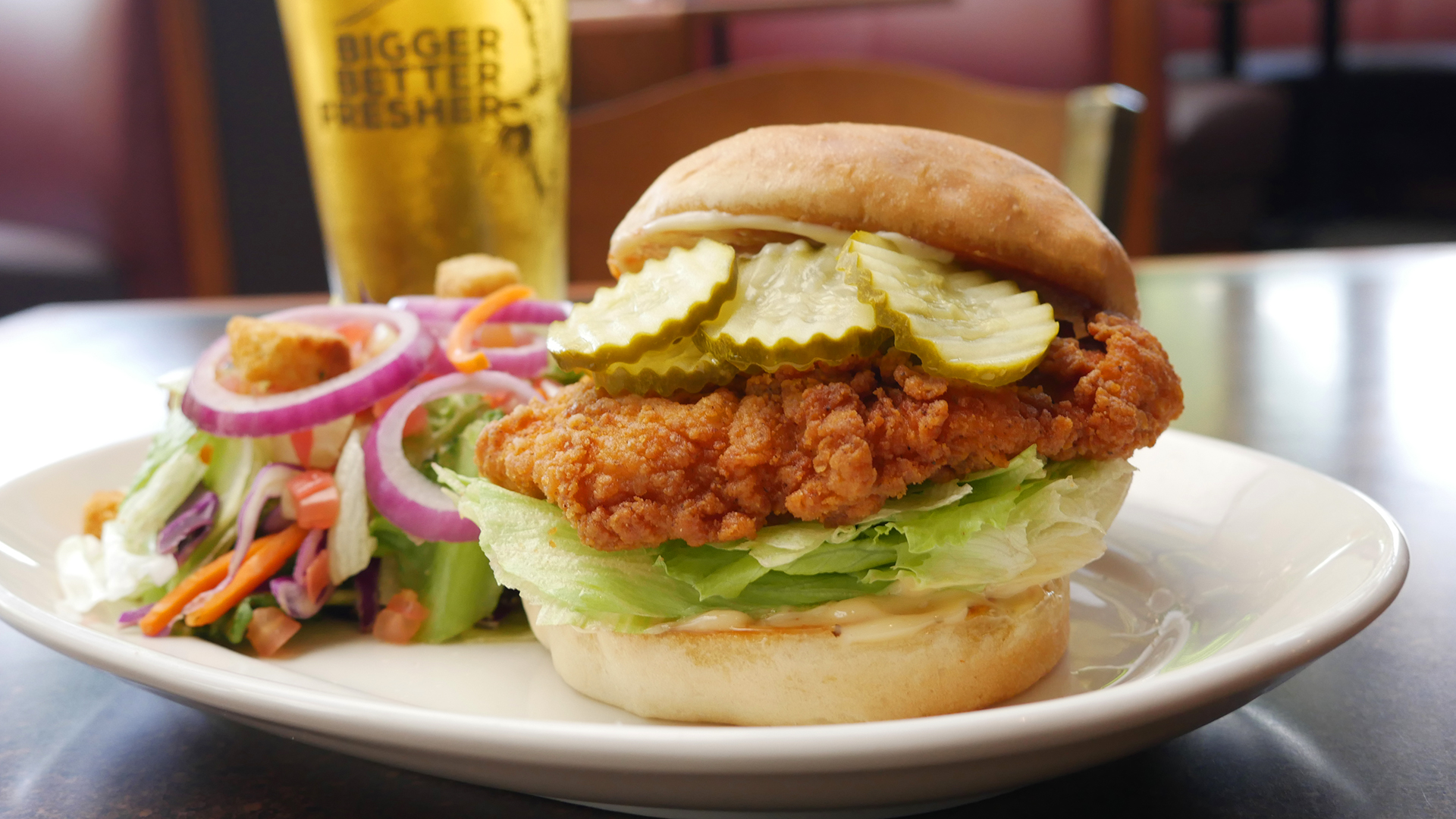 RAM Restaurant & Brewery on Twitter: "Watch the Dawgs with us tonight at  7:30! Need dinner ideas? You can't beat a good chicken sandwich... 'Rule  the Roost' is buttermilk fried and topped
