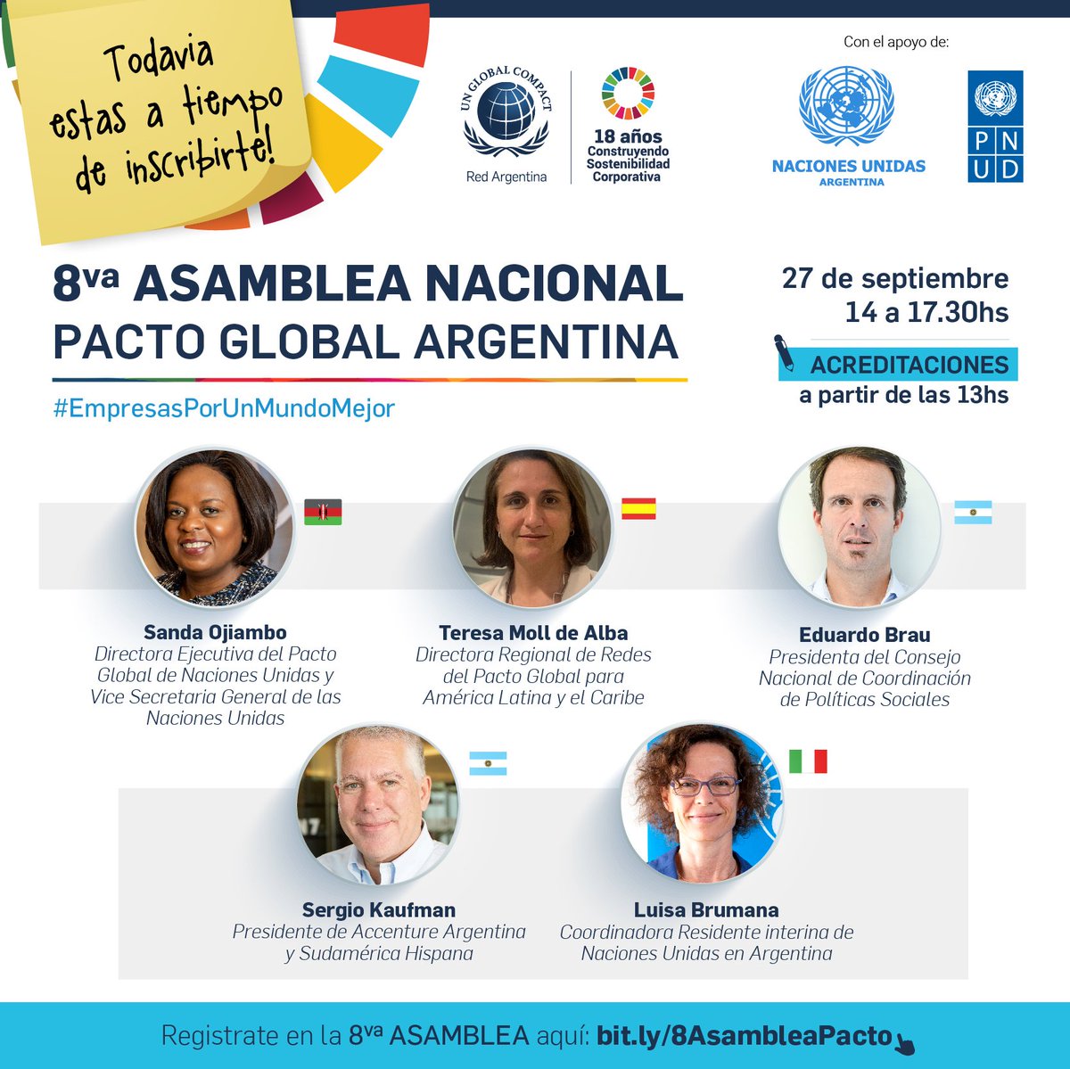 📢 ¡El 27/09 te esperamos en nuestro primer evento presencial desde la pandemia!

🕑 14 a 17:30 hs. Acreditaciones a partir de las 13.
📌 Auditorio OSDE (L. N. Alem 1067 - CABA)

🔗 Inscribite aquí: lnkd.in/dM4Hgf5H
👉 Exclusivo para Participantes.