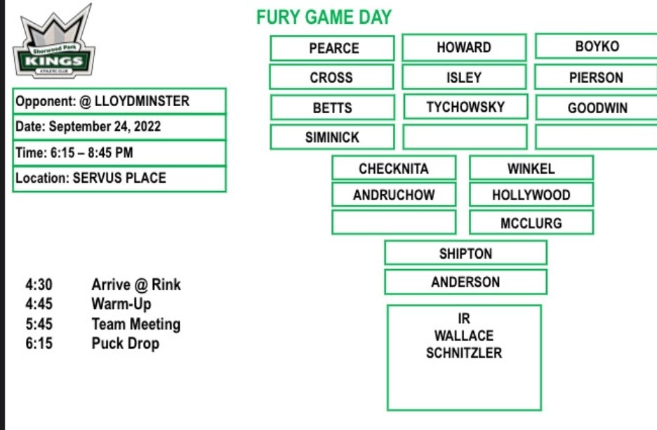 SPKACFury's tweet image. Exhibition Roadie!! Your Fury travel east to the border city to gunsling with the @U18AASteelers way after sundown. Pew pew pew!
📆 Today
🆚️ Lloyd Steelers
⏰️ 8:15pm
📌 Servus Place
#Fury319 💪