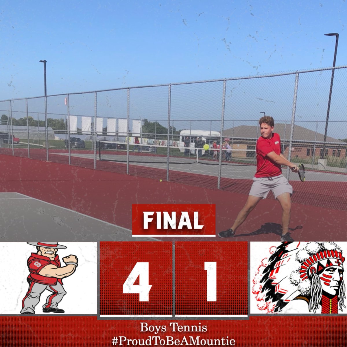 Boys Tennis with the win heading into Sectional next week.  #ProudToBeAMountie