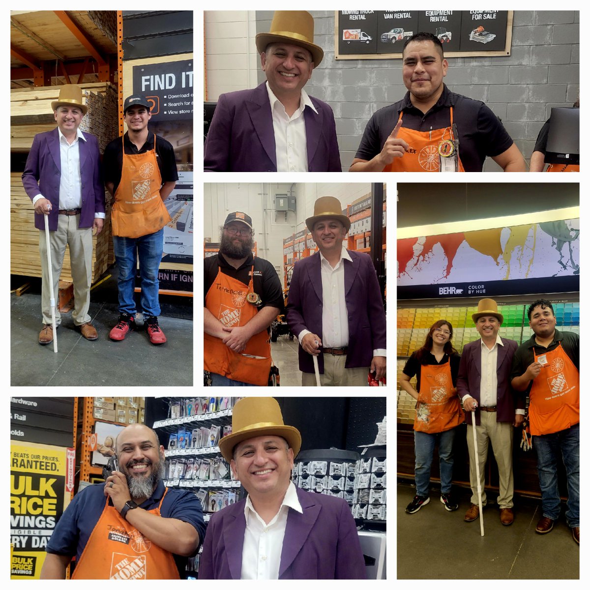 #WillyWonka is here at #THD6564! Our amazing SM giving the whole store a treat today! Thank you for making everyone smile @elizondo_iii #SuccessSharing @BrendanMcDowel9 @HRMThomasTHD @Berry25066179 @chuckearp11 @Ramona_Coleman_ @LisaCallin @RD_Jones23 @MarksabasRivera