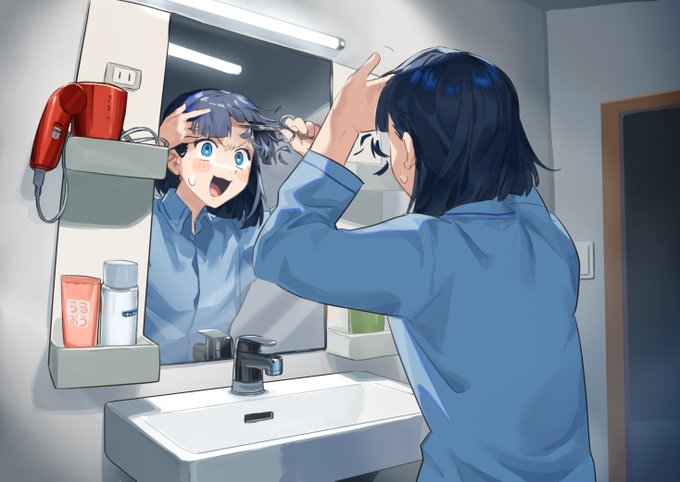 「洗面所 ショートヘア」のTwitter画像/イラスト(新着)