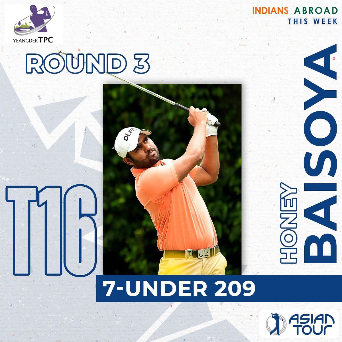 #indiansabroad @Rashidkhan61dgc & @ajeeteshsandhu placed at T 11 with identical scores of 8-under 208 while @chikkarangappa & @honey_baisoya1 placed T16 with similar scores of 7-under 209 on @asiantourgolf at the Yeangder TPC. #indiansabroad #progolfer #pgti #taiwan #asiantour