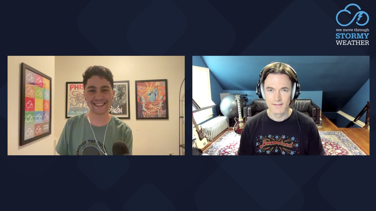 stormypodcast's tweet photo. We Move Through Stormy Weather is back - join Zach Brock of @RealSnarkyPuppy and I as we talk about his #Phish-going experience in the early 90s, his improvisational strategies with SP, and more! Listen on Monday wherever you get your podcasts! #StormSound #StormyPodcast https://t.co/OHuVJAeSEA