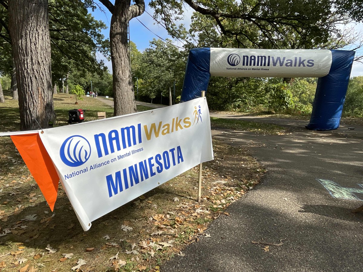 NAMIMinnesota's tweet photo. We are at Minnehaha park getting everything ready for today’s NAMIWalks! We are waiting for you. Remember to snap those photos and share your activity with the link to your walk fundraising page and the hashtags #Together4MH and #NAMIMN https://t.co/AmOOO0fR2v https://t.co/61k0yHp2gX