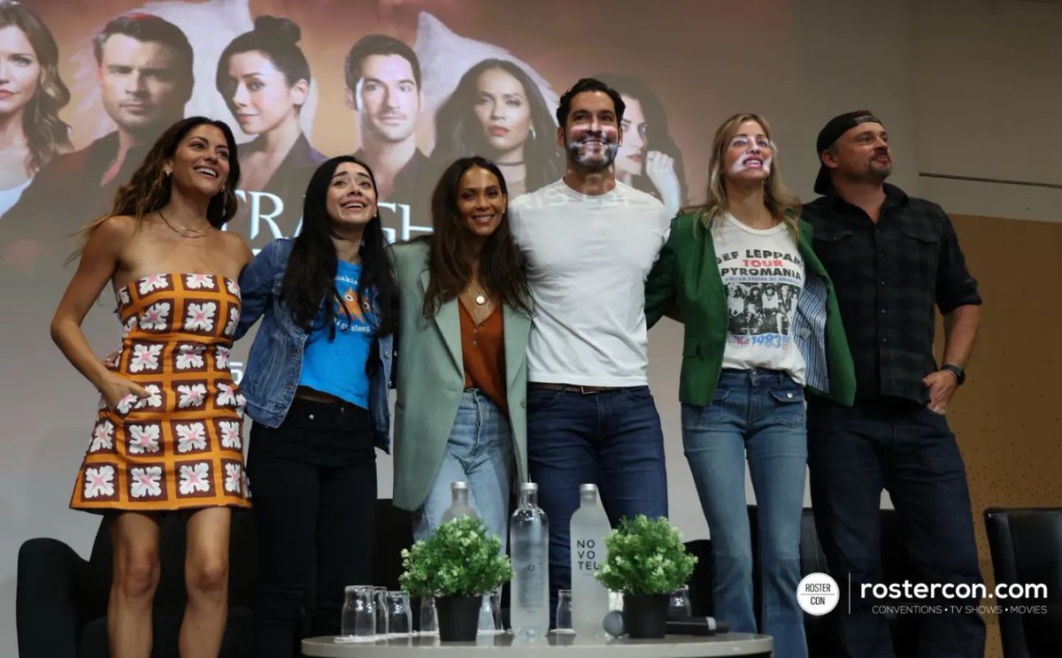httpsvigix's tweet photo. Tom Ellis, Lesley-Ann Brandt, Aimee Garcia, Tricia Helfer, Inbar Lavi e Tom Welling na convenção de fãs Straight Outta Hell em Paris hoje 😍❤️

Fiquem de olho nos stories do meu insta, que eu vou postar tudo lá ❤️

#LuciferNetflix #straightouttahell 
📸 @RosterCon https://t.co/cG3x8w8Py0