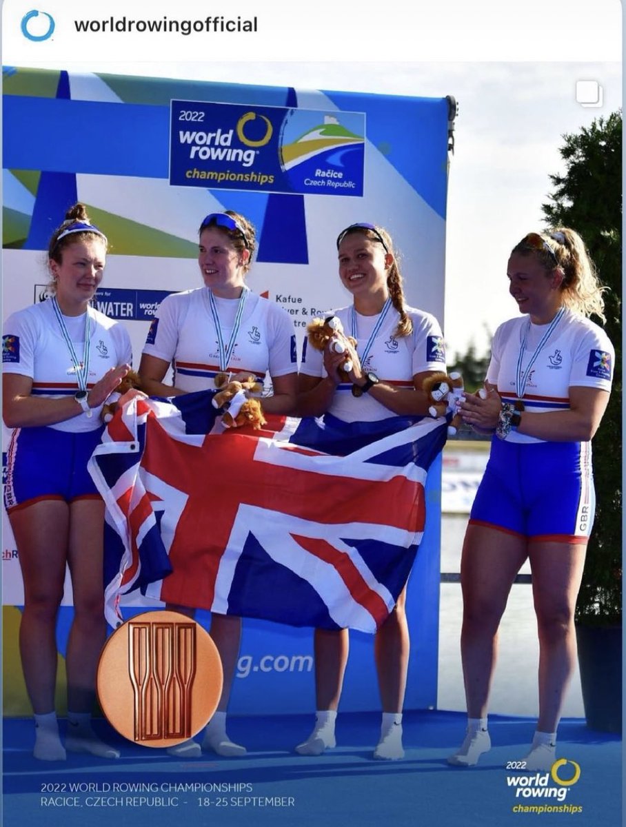 North west athletes either end of the boat for the bronze medal winning W4x well done <a href="/lucy_gloverx/">Lucy</a> of <a href="/WarringtonRowC/">WarringtonRowingClub</a> , <a href="/jessleyden/">Jess Leyden</a> of <a href="/holrowing/">HLRC</a> and crew!!