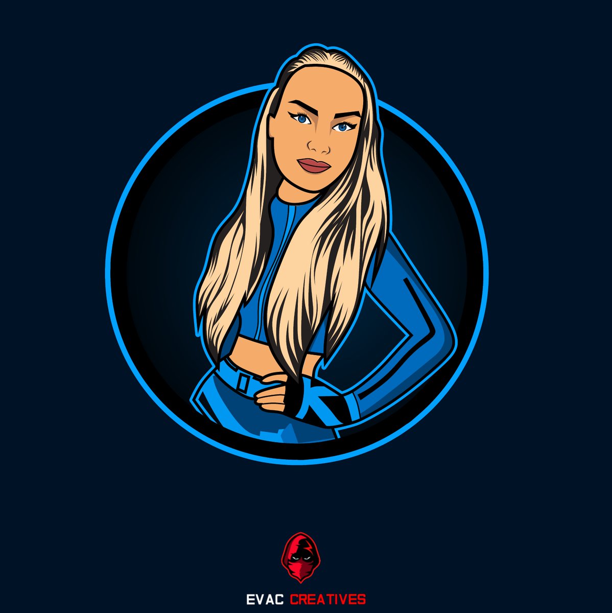 Miichiiqa's tweet photo. New Logo by @EVACKARMA! I am in love! Super satisfied with their work. They were professional and had a great turnaround time. If you want as cool logo as I got, I highly recommend these guys! Thankuu so much 😍 ( I wanted a face off me, just a blue Kyra version) https://t.co/OkjxZTpqZ8