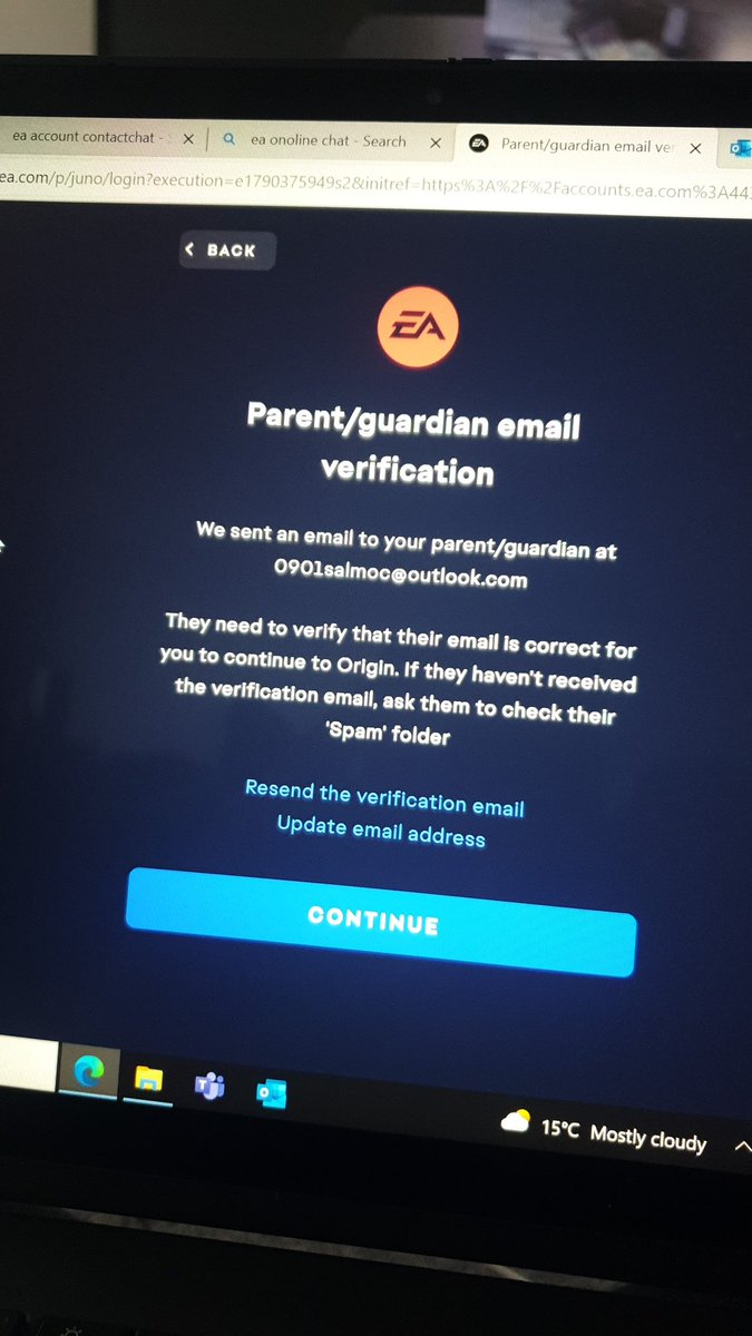 MrCJS100's tweet photo. @EASPORTSFIFA my kid can't sign into his account and your verification process isn't sending me an email.... been like this for a while now. Whats going on? Also unable to contact anyone via the website. #frustrating https://t.co/lsiCVzhza9