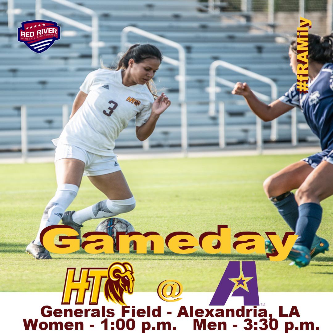 HTRamsAthletics's tweet image. #fRAMily it’s game day for your Lady &amp;amp; Mighty Rams soccer team
🆚 LSU - Alexandria 
📍 Alexandria, LA 
🏟 Generals Field 
⌚️ W - 1:00 pm  M - 3:30 pm
📺 bit.ly/3SrlC7H
📊 W - bit.ly/3LF6JM6
      M - bit.ly/3StgFdZ
#RamUp #HTisIDEAL #CultureOfExcellence