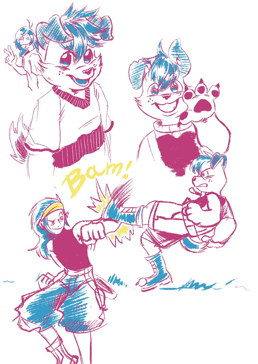 Denabopped's tweet image. Sorry for not posting…. Like ever… anyway here HAVE SOME DOODLES! Enjoy! #mangaart #Procreate #DigitalArtist