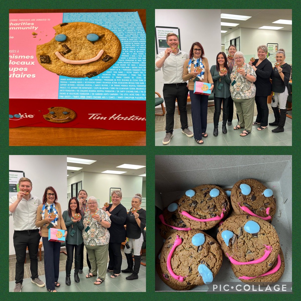 #smilecookies #bphcf TD Marystown staff supporting Tim Hortons Smile Cookie Week