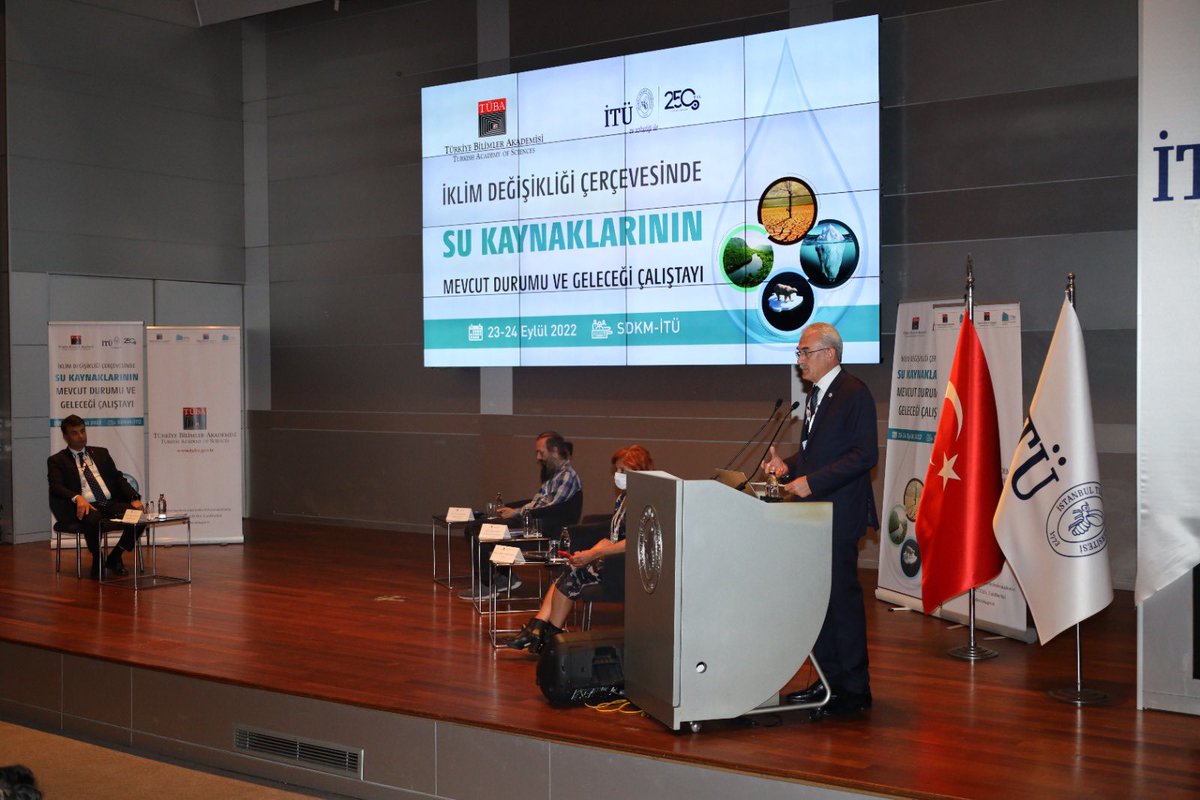 BekirKARACABEY_'s tweet photo. Bugün İstanbul’da TÜBA ve İTÜ tarafından gerçekleştirilen, 
İklim Değişikliği Çerçevesinde Su Kaynaklarının Mevcut Durumu ve Geleceği Çalıştayına katıldık.

Suyu tasarruflu kullanmak ve suyun geleceği için ormanları korumak hepimizin görevi… https://t.co/QutYy909nh