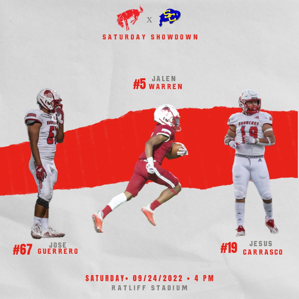 OHSBronchoFB's tweet photo. BRONCHO NATION IT'S GAMEDAY❗️

🆚 Schertz Clemens
📍  Ratliff Stadium
⏰ 4:00PM

#RiseOfTheRed ⭕️ https://t.co/197FYRFOiR