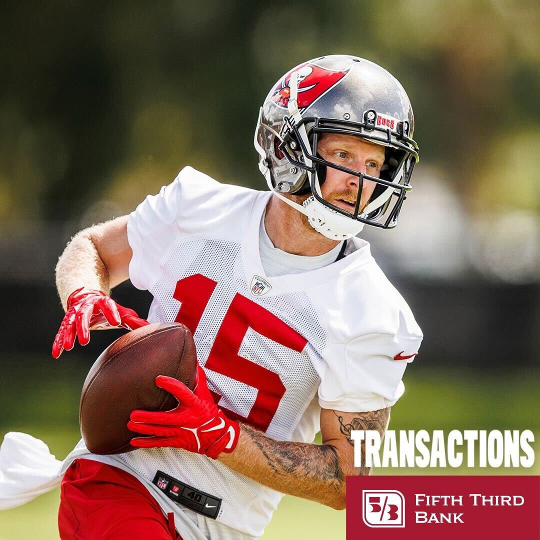 Buccaneers's tweet photo. We've activated WR Cole Beasley &amp; G John Molchon from the practice squad for Sunday. 

📰: https://t.co/gqdw2Kq3Od https://t.co/BNDb5LENQS