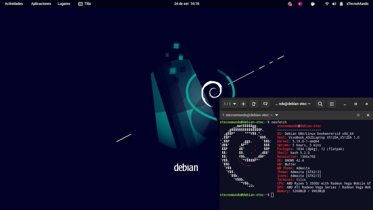 4Sentinell's tweet image. Luego de estar trasteando toda la noche, logre configurar finalmente #DebianTesting. 

Haber que tal nos va.