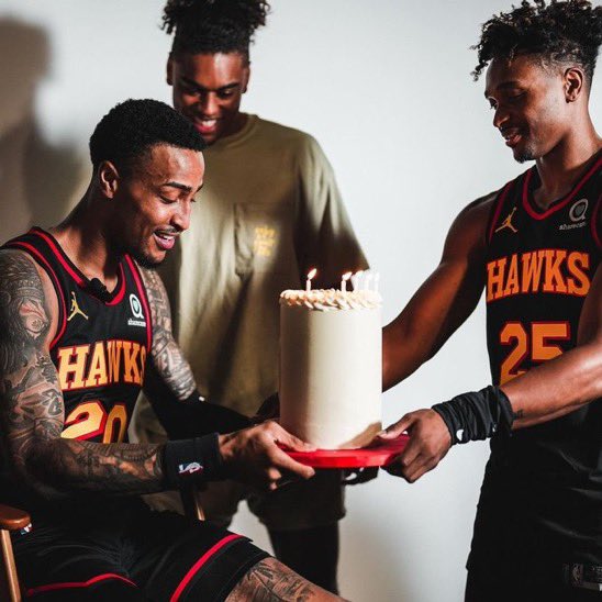 John Collins birthday cake has picture of him dunking on Joel