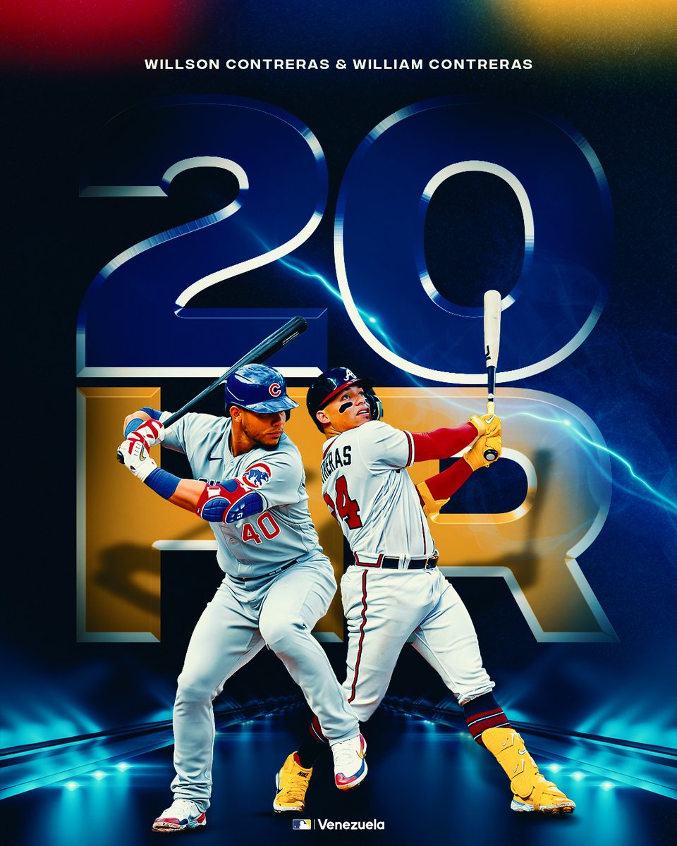 MLBVenezuela's tweet photo. ¡Los CONTRERAS hacen HISTORIA! 📚🇻🇪

William y Willson se convierten en la 1ra pareja de hermanos receptores en conectar 20 HR en una misma temporada en @LasMayores.

#ArepaPower https://t.co/6t97JLyj2Y