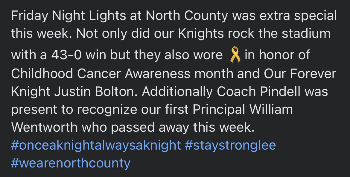 ncknightsab's tweet photo. #wearenorthcounty #staystronglee🎗 #onceaknightalwaysaknight https://t.co/yHq0daUgfg