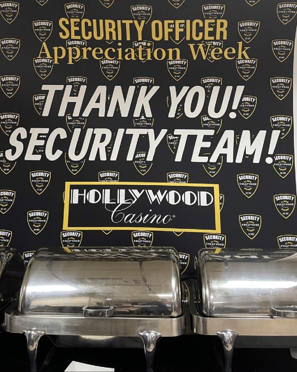 HollywoodSTL's tweet photo. We are so thankful for our #Security team who works hard daily to keep you safe! π We celebrated #SecurityAppreciationWeek this week with fun raffles, prizes. and treats for our outstanding team! #dreamteam #hollywoodstl https://t.co/KKLhhp8Ooc