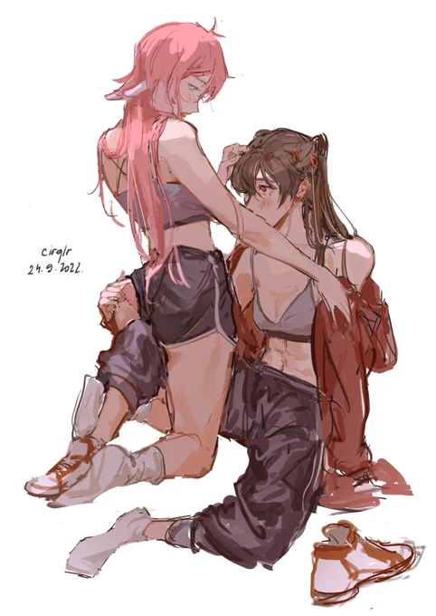 gym girlfriends yantao #genshinimpact 