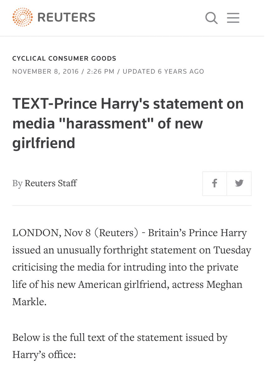 DuchessJRM's tweet photo. @sharlen11276366 @InvictusbyPepp @theroyaleditor Harry shouldn’t stop anything, no one in the RF did a thing to stop 5 yrs abuse against Meghan. 
8 days after their relationship came out, HE had to send a statement out against media racism.
Why do they want Harry silenced, why is KC using his 1&amp;3 year old Grandkids birth right https://t.co/35vbCES7cd