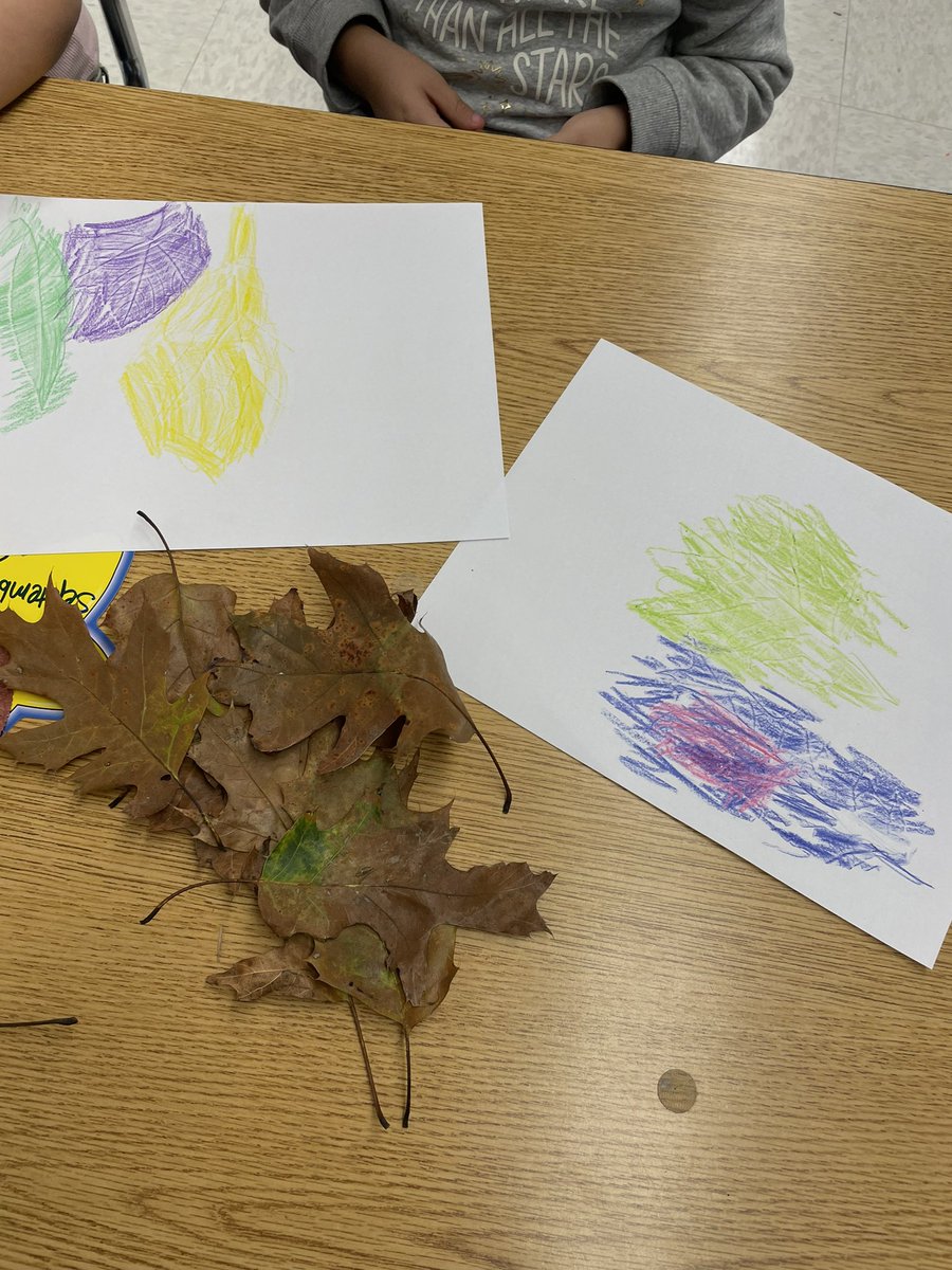 sharcivil's tweet photo. First day of fall leaf rubbing 🍁 @SlackwoodSchool @LTPS1 @MuziLearningLab https://t.co/f1PTdP3SLq