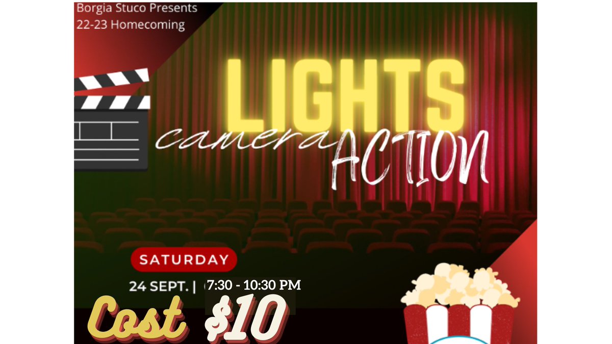 Borgia Homecoming Dance TONIGHT! Must arrive by 8:00 pm. It costs $10/person. <a href="/BorgiaHS/">St. Francis Borgia High School</a>