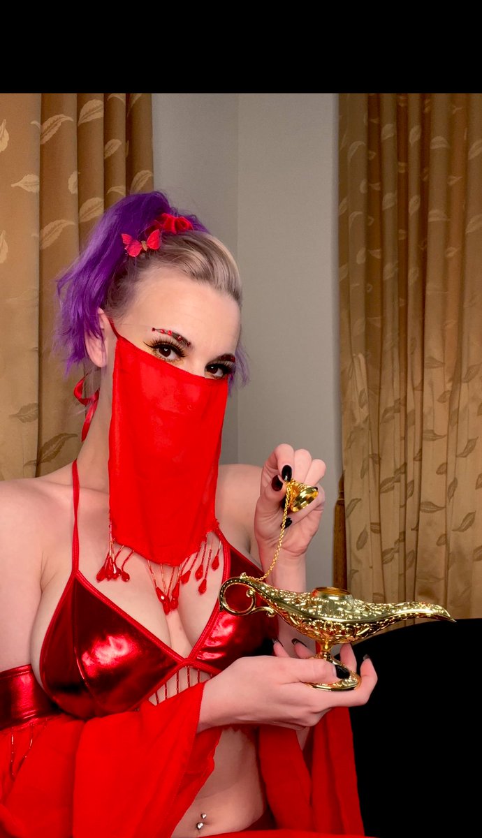 🤍SARAWRcosplay🤍 on Twitter: " New NAUGHTY GENIE video available you know where!