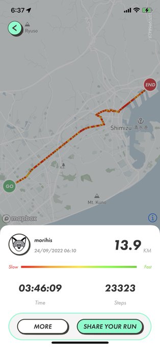 おはようございます😃昨日は台風15号の影響で電車が夕方まで運休だったので、久しぶりにロングウォークしちゃいました😆#STEPN  #STEPNEMBER  #STEPNBRFF @OfficialeStepn<a href="/tag/stepn"class="tags">#STEPN</a><a href="/tag/stepnember"class="tags"><span>#stepnember</span></a><a href="/tag/stepnbrff"class="tags"><span>#stepnbrff</span></a>