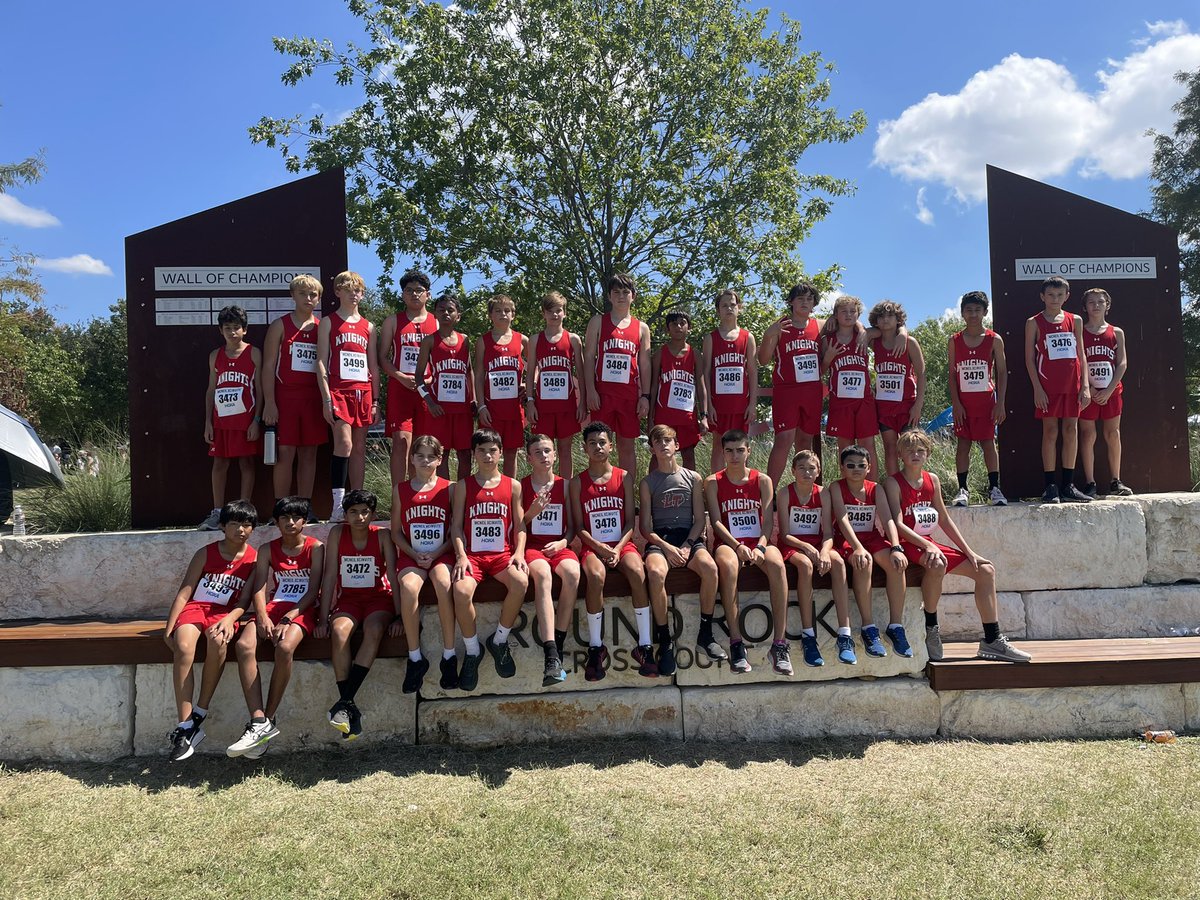 LT_Golden's tweet photo. A full crew of @LakeTravisMS boys ready to run at the Hoka/McNeil Invitational XC meet. @LTMSAthletics https://t.co/hY1U9lAjJS