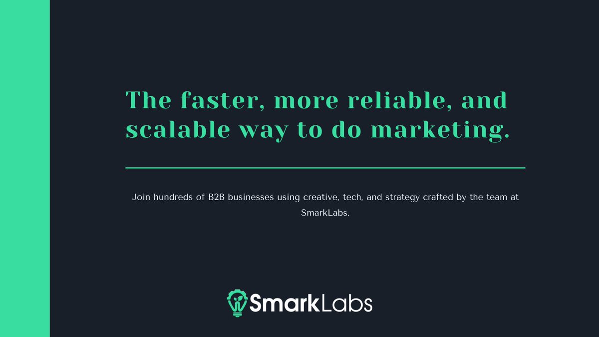 SmarkLabs's tweet photo. Finding a B2B marketing partner should be easy. Schedule a call now!

Click the link below to learn more about us and what we do.
https://t.co/HIAdZVQIWS https://t.co/c311ZG67FY