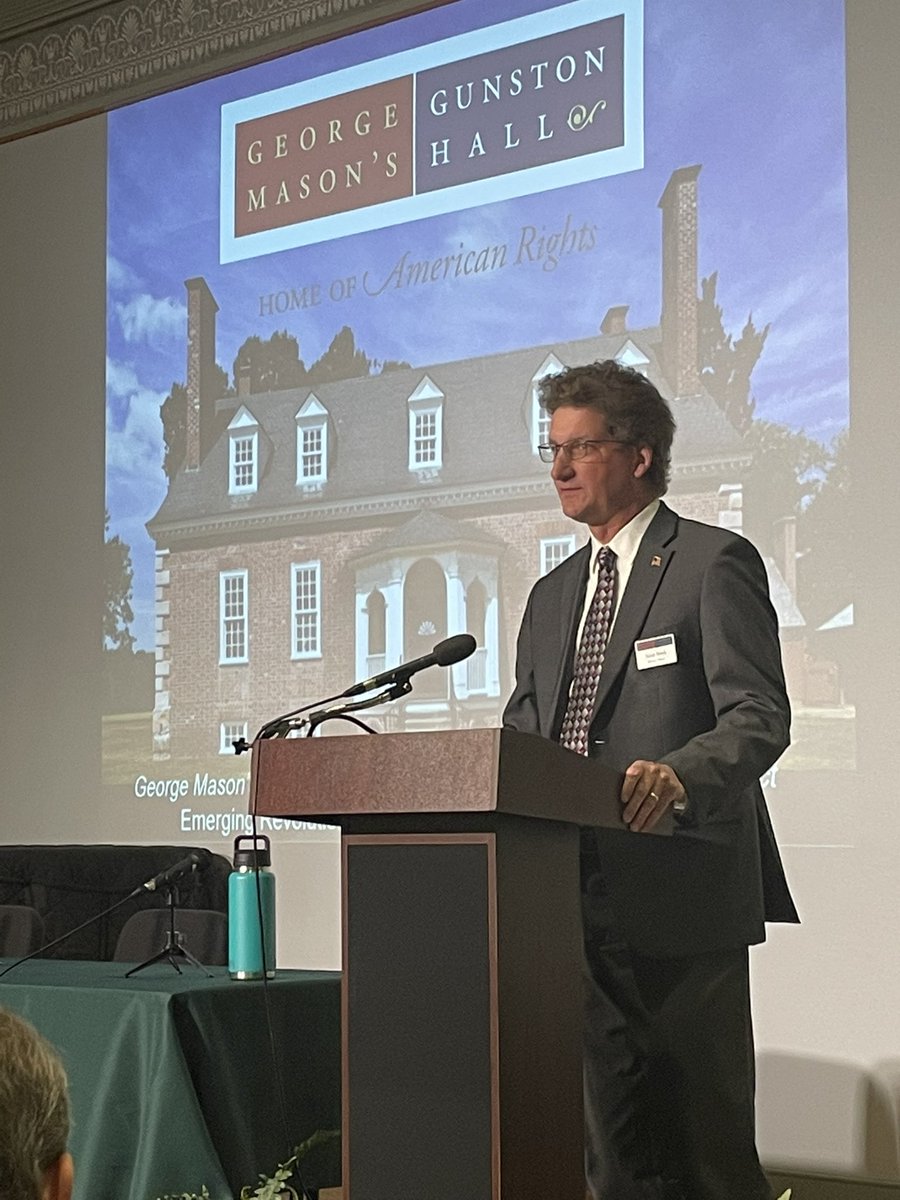Back after lunch with Scott Stroh of <a href="/GunstonHall/">Gunston Hall</a> to share about George Mason + Virginia’s Declaration of Rights. #VA250