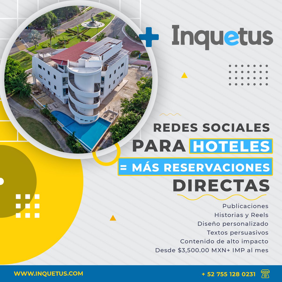 nanZihG's tweet photo. Hasta 30% más reservaciones directas con redes sociales para hoteles, impulsamos tu estrategia de Marketing 🤟 @inquetus https://t.co/ohDqckCQge