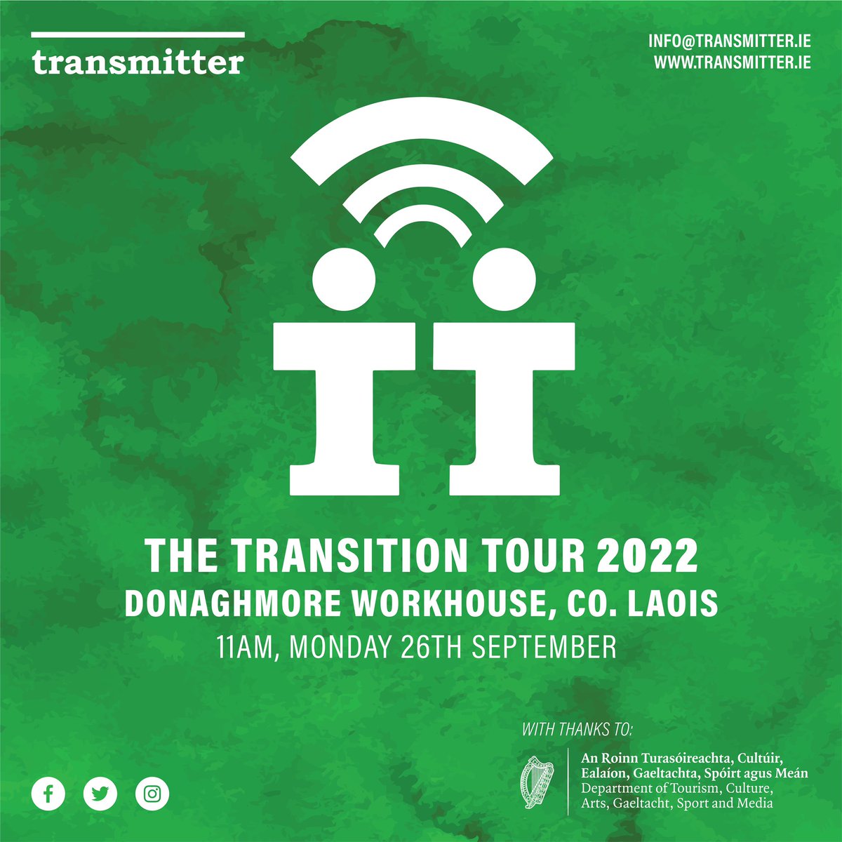TransmitterIre's tweet photo. Some of the performances will also be recorded for posterity and will be inclusive of our marginalised and displaced #communities. 

Our sincere thanks to @DeptCulturelRL for their vision &amp; invaluable support on this project. 

The lads. https://t.co/GtMYSNXkno